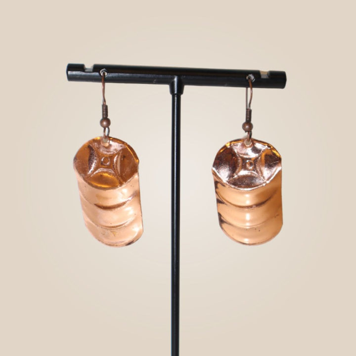 Steel Drum Copper Earrings