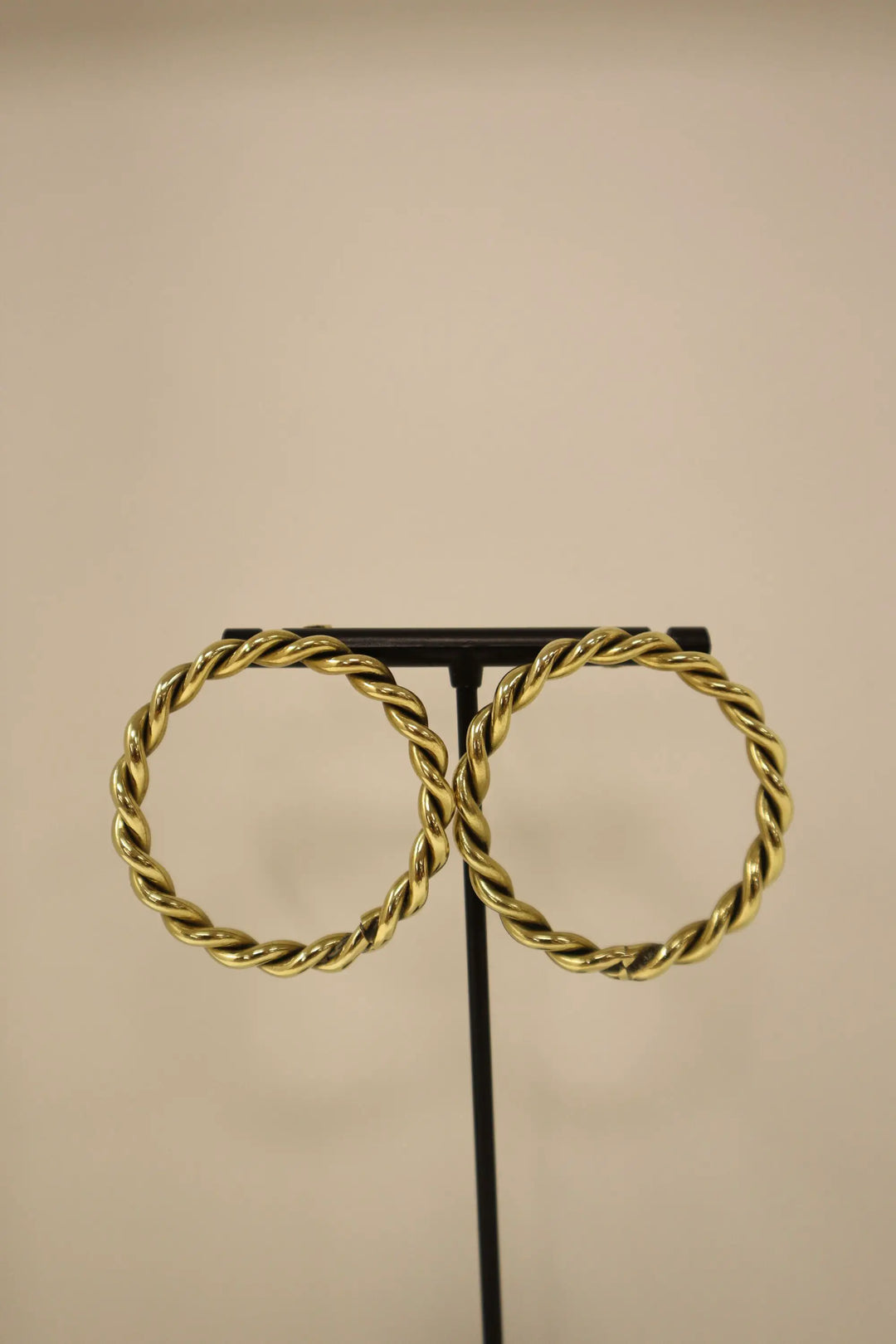 Brass Rope Hoops Earrings