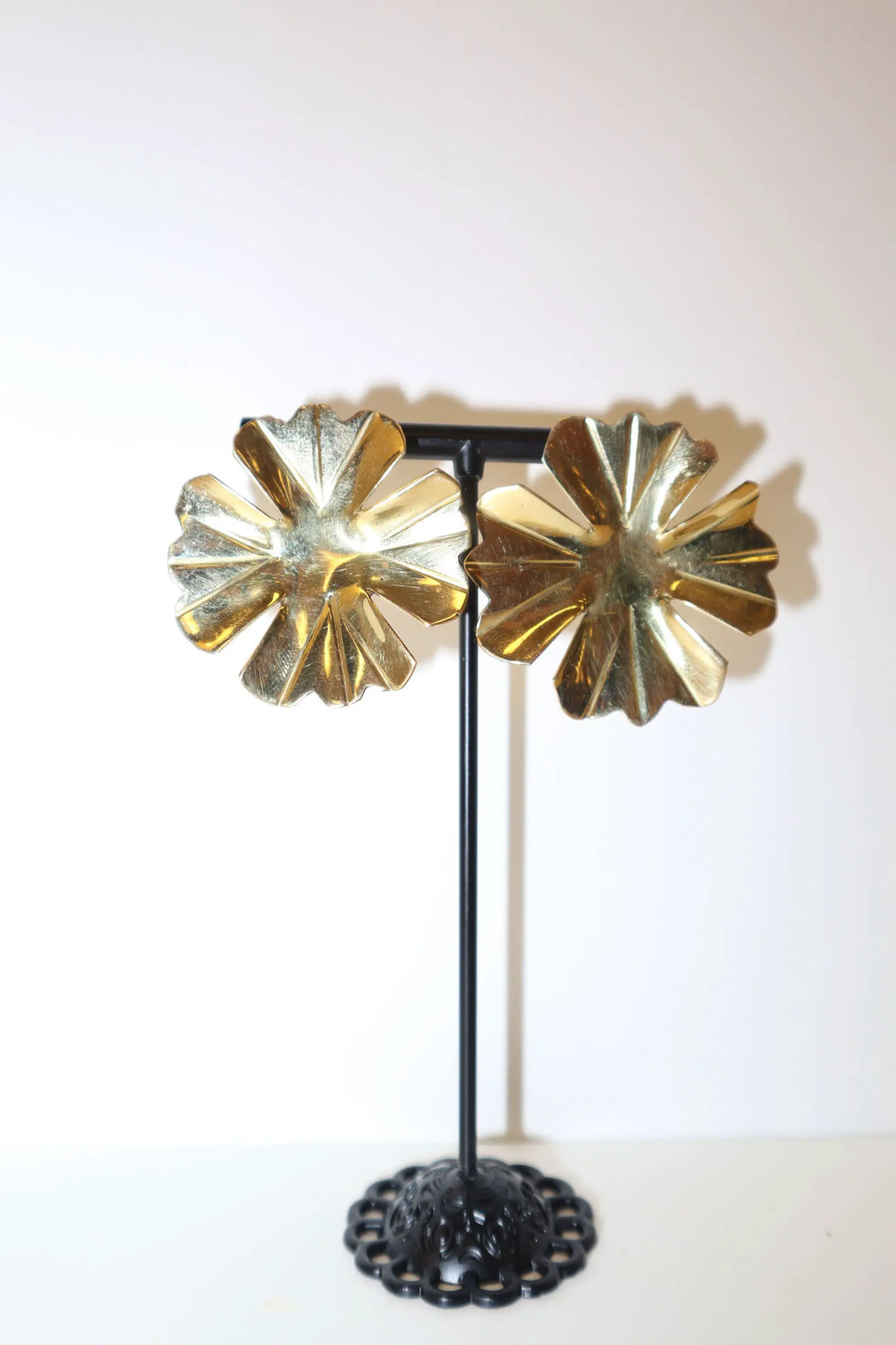 Brass Flower Earrings