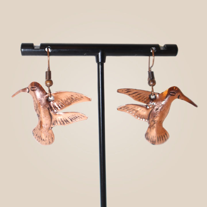 Hummingbirds Copper Earrings