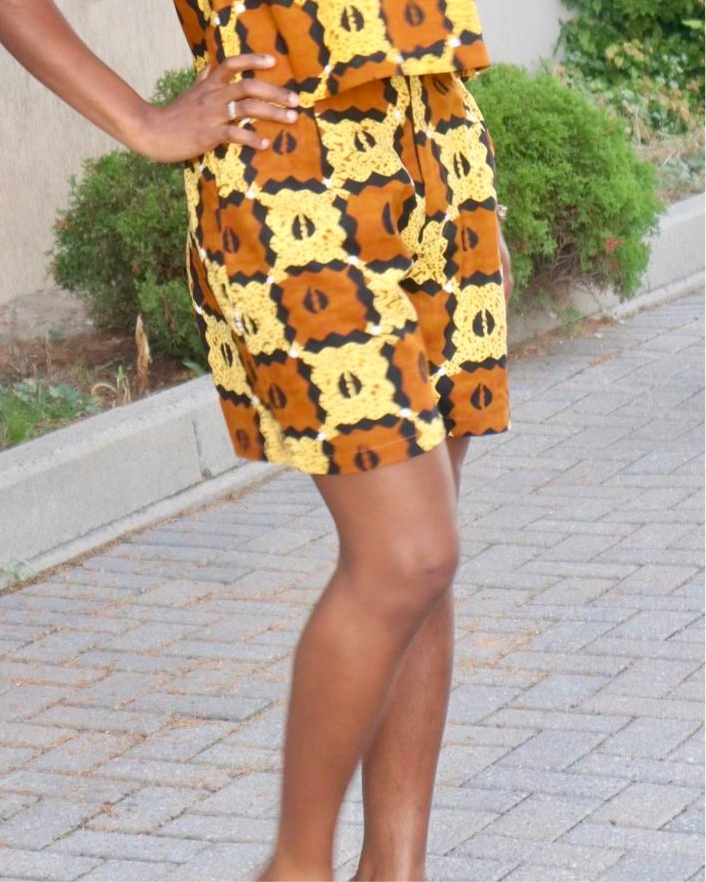 African Print Shorts- Vibrant Vacay Outfit